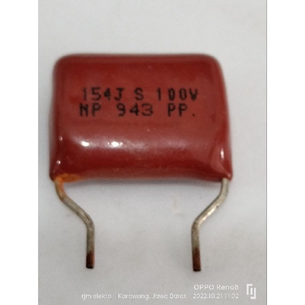 kapasitor Milar 154j 100v