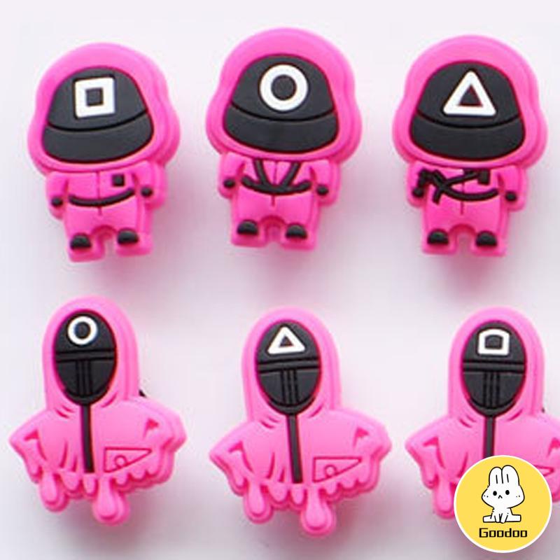 Crocs Jibbitz Pin Sandal Bercahaya Stiker Gesper Sepatu Wanita PVC Untuk Dekorasi Taman Cocok Untuk Wanita Pria -Doo