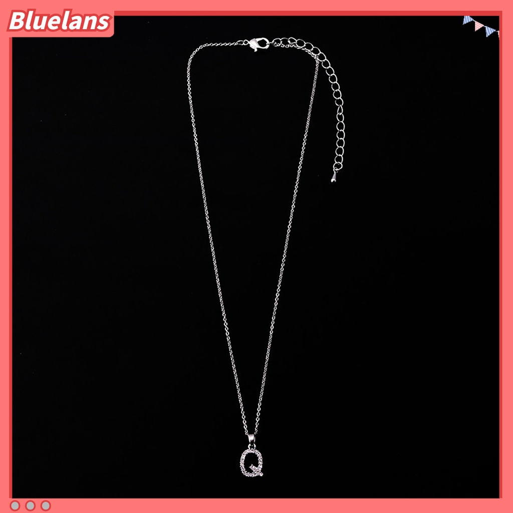 Kalung Choker Hias Liontin 26 Huruf Inggris Bahan Alloy Electroplating Cubic Zirconia Adjustable Untuk Wanita