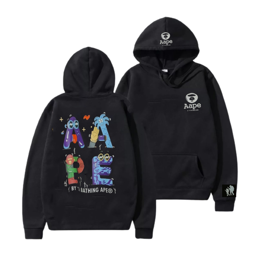 hoodie anime AAPE X PAICE tengkorak - sweater x one pice Pria Aape FACE bahan fleece ready M L XL XXL BIGSIZE