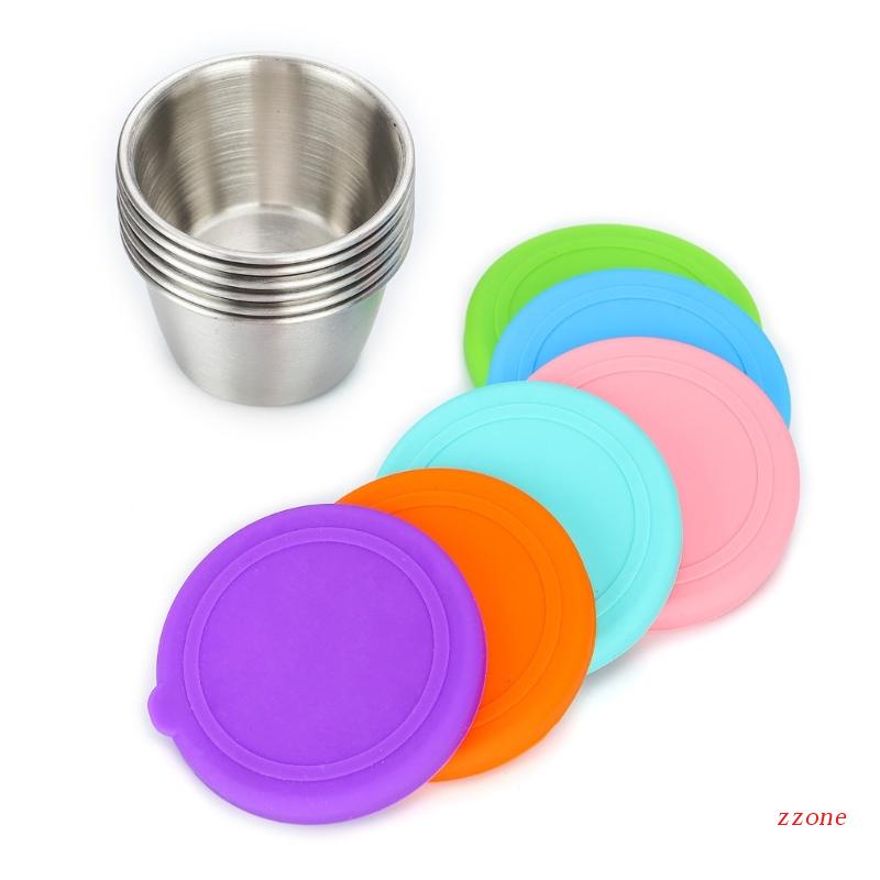 Zzz Cup Saus Celup Reusable Anti Bocor 6 Warna Untuk Kotak Makan Siang / Piknik / Travel