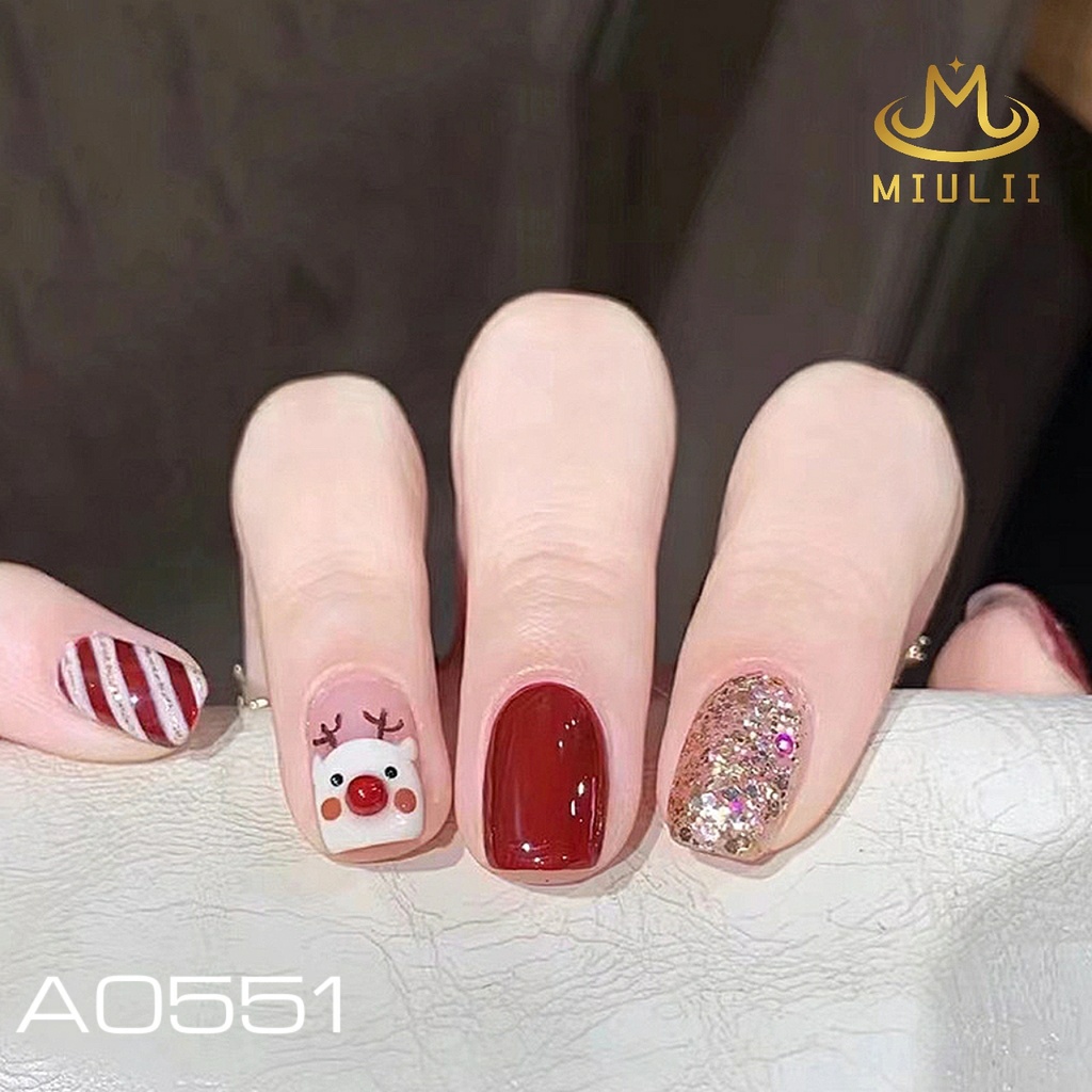 MIULII / KUKU PALSU   A0551  / 24PCS / 3D / NAIL ART / PREMIUM / CUTE / FREE LEM JELLY / KUTEK