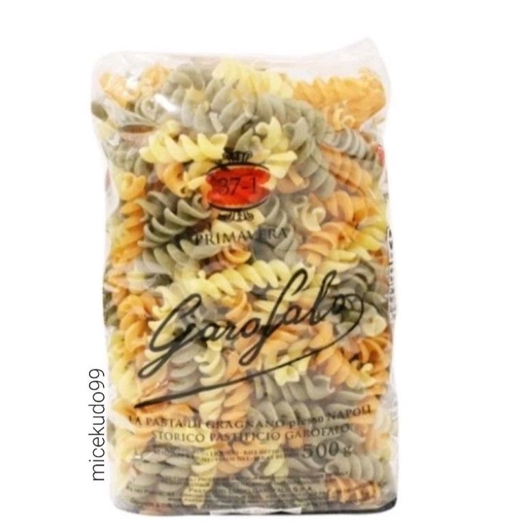 

GAROFALO PRIMAVERA PASTA FUSILLI TRICOLOR LA PASTA WARNA MACARONI MAKARONI