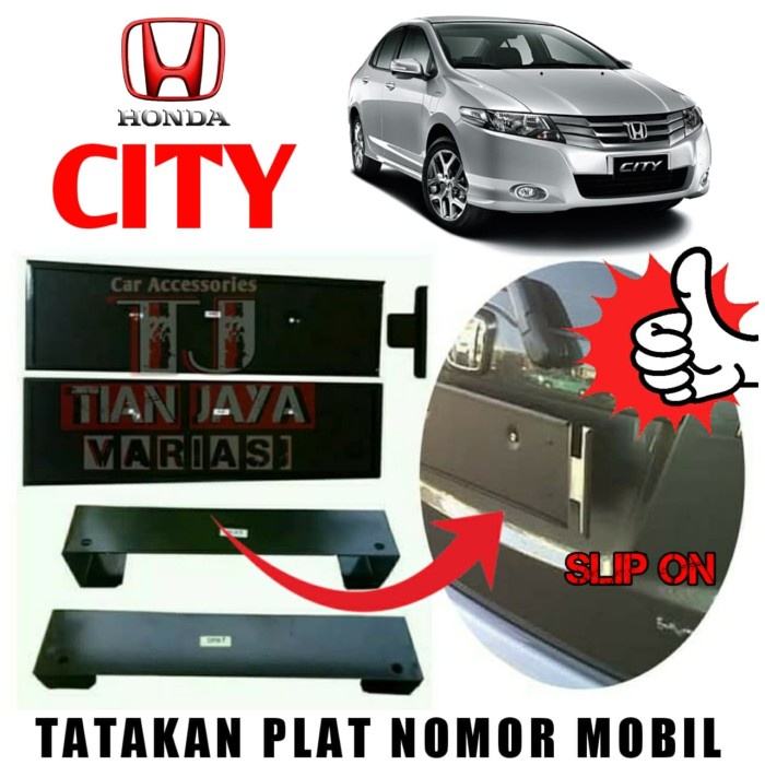Tatakan Dudukan Plat Nomor Mobil Pejabat For Honda CITY Breket Besar