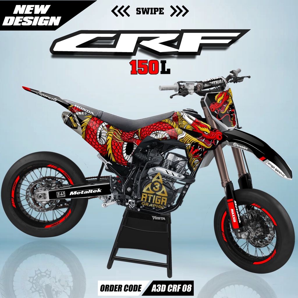 Decal CRF150L supermoto full body decal crf150 full body dekal crf 150 full body dekal crf 150 terba