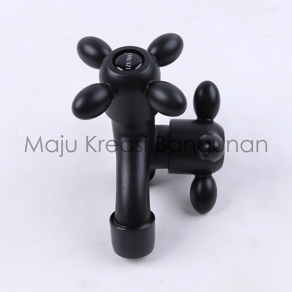 Kran Cabang Baling Engkol Keran Air Hand Shower Nikel Double Hitam Doff Kamar Mandi Toilet WC Izumo