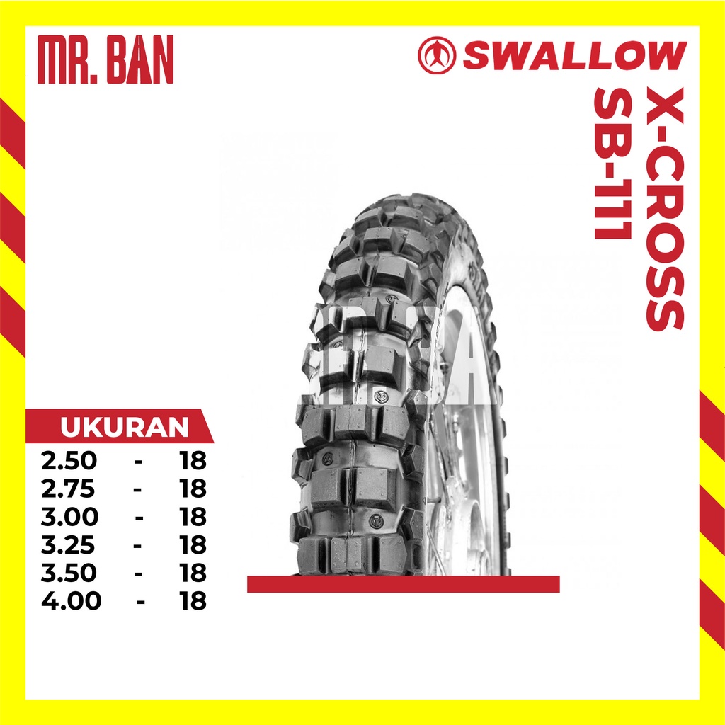 BAN MOTOR TRAIL RING 18 SWALLOW X-CROSS SB-111 TUBETYPE 250 275 300 325 350 400 TT | KLX | CRF | MOT