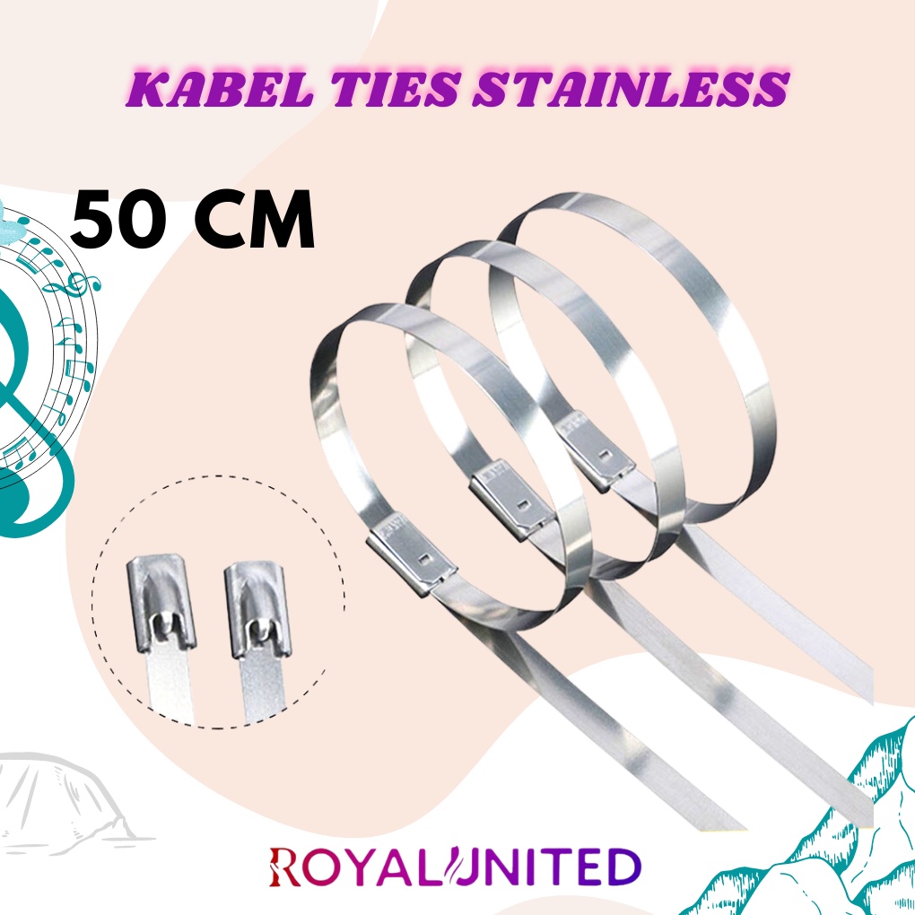 Kabel Ties Stainless Steel Cable Ties 50 cm - Kabel Tis Stainless 4.6x500mm 50cm Baja High Quality