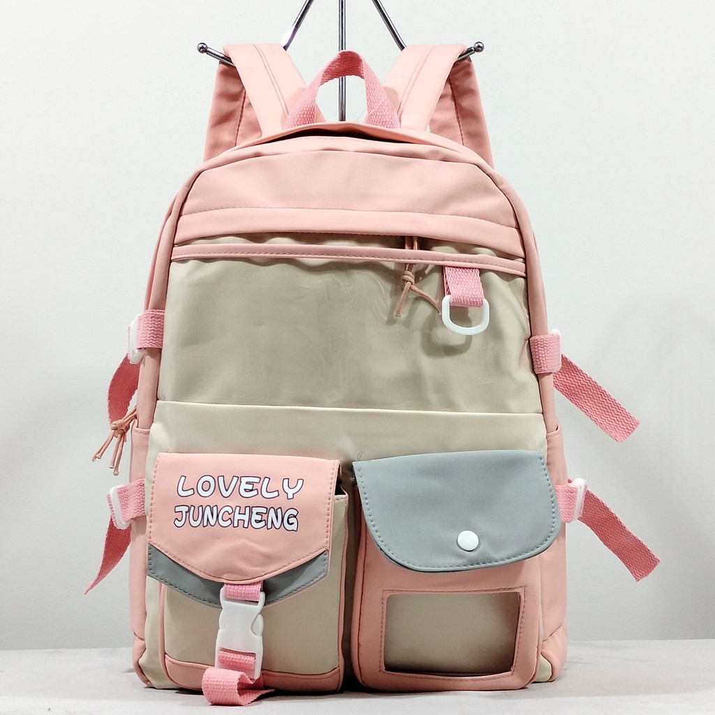 Gratis Pen &amp; Gantungan Beruang! Ransel Import Anak Remaja Sekolah SD SMP SMA Kuliah Tas Punggung Import 305