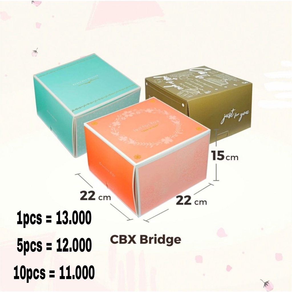 

CBX Bridge Aquarine, Marigold, Brown Sugar 22cm x 22cm x 15cm