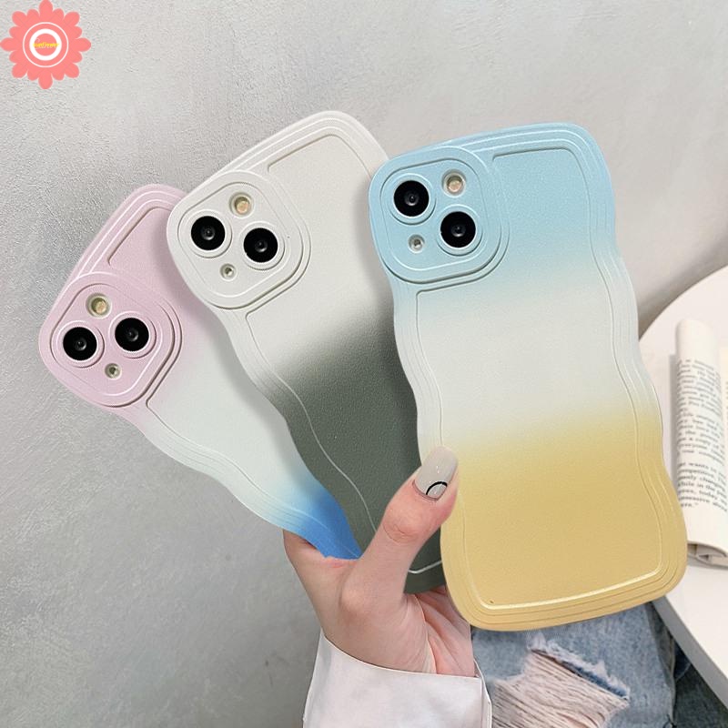 Soft Case TPU Warna Gradasi Untuk Oppo A57 2022 A95 A55 A3s A16K A96 A54 A15 A12 A74 A76 A16 A15s A7 A53 A9 A53 A16E A35 A2 A35 A33S A72