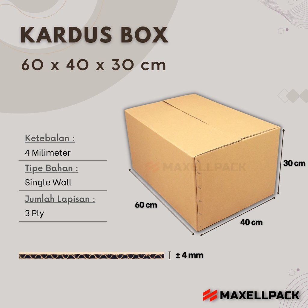 

Kardus Karton Box Besar 60x40x30 CM Dus Pindahan Jumbo Kokoh Tebal Polos