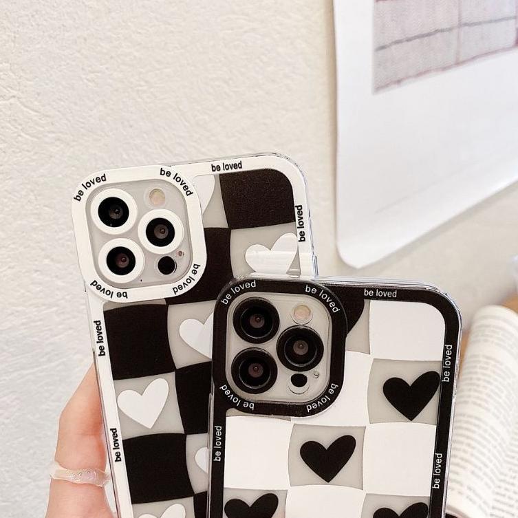 Rekomendasi SOFT CASE CASE BLACK WHITE LOVE OPPO A5S A7 A11K A12 2020 F9 A1K A3S A5 2020 A9 2020 A15