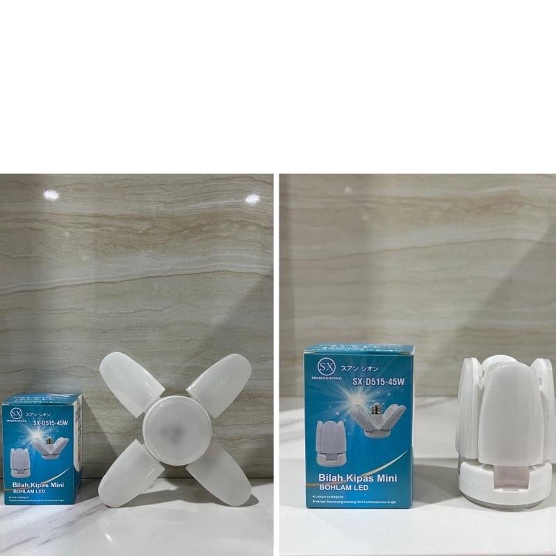 Bisa COD - Bohlam LED Lampu Model Kipas 4 Baling 28 Watt - 45 Watt