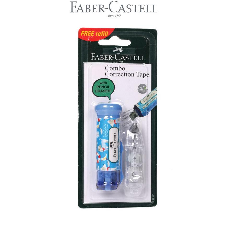 

Kekinian Faber-Castell Combo Correction Tape Blue Dog + 1 Refill ✓