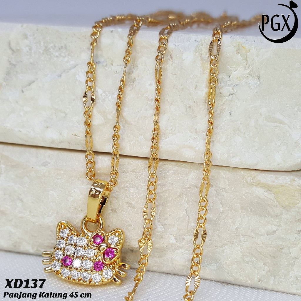 PGX Kalung Wanita Xuping Aksesoris Fashion Perhiasan Lapis Emas Premium - XD137