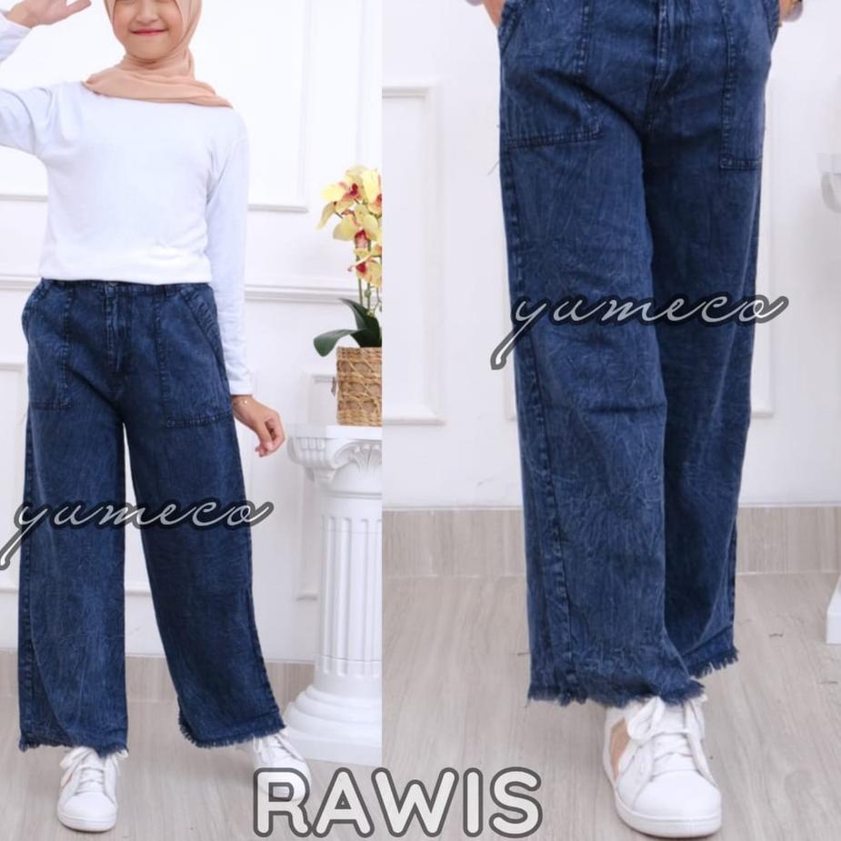 z0✷Stock Banyak Celana Kulot Jeans Anak Tanggung - Remaja 10-18 Tahun Highwaist // Celana Kulot Anak
