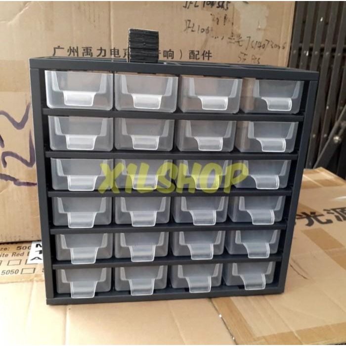 Rak Komponen Lemari SparePart Laci Kecil Tanggung Besar Rako Rakko SIP