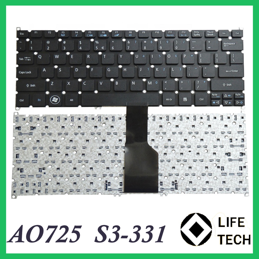 Keyboard Acer Aspire One 725 756 S3-331 S3-391 V5-121 V5-122p V5-123 V5-131 V5-171 Travelmate B113