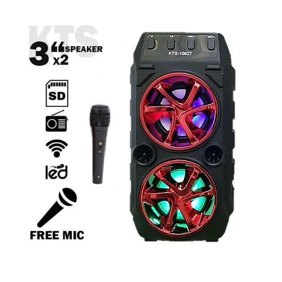 Speaker Bluetooth KTS 1062 Multimedia Bisa Karaoke Mode Modern Pus Mic