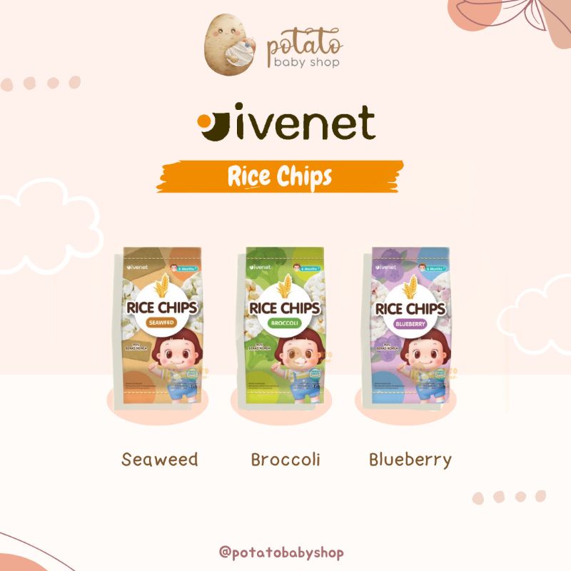 Ivenet Rice Chips - Snack bayi korea 6m+