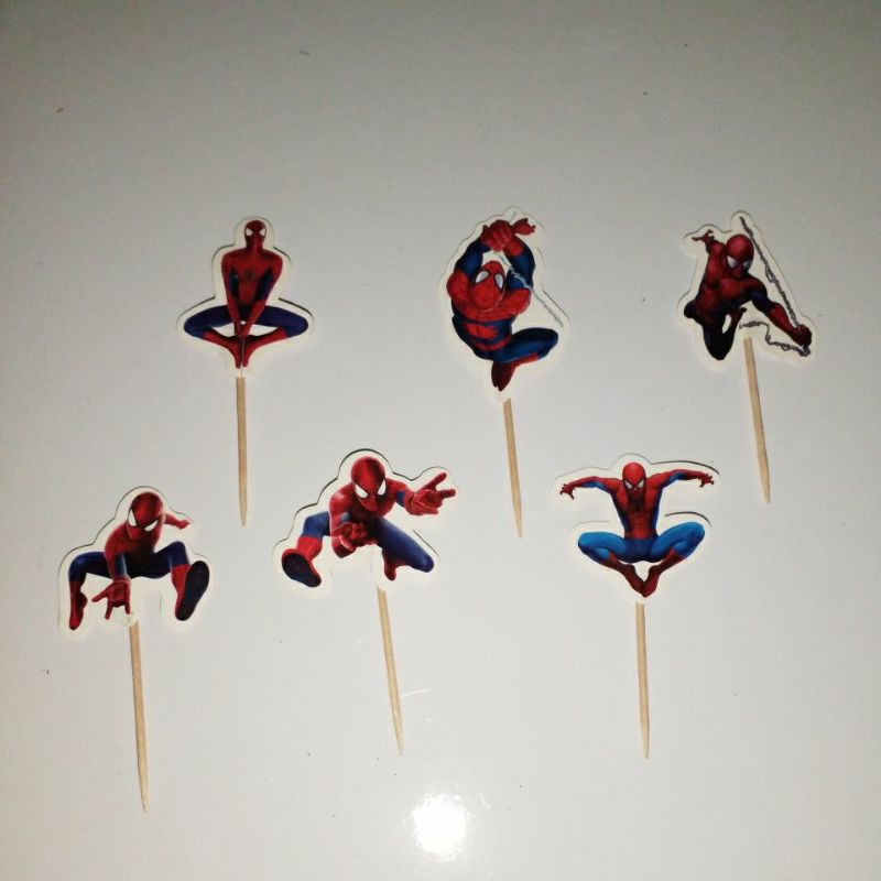 CAKE TOPPER SET HAPPY BIRTHDAY SPIDERMAN