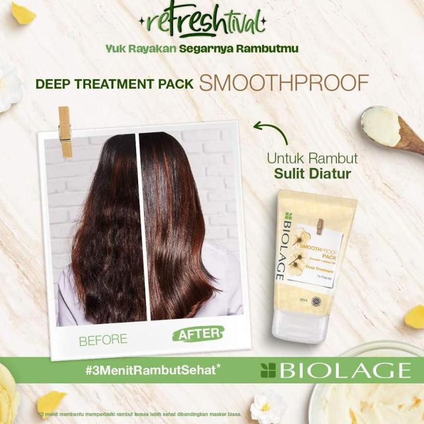 GRATIS ONGKIR MATRIX Biolage Deep Treatment Pack 100ml | ColorLast | HydraSource | SmoothProof | Mas