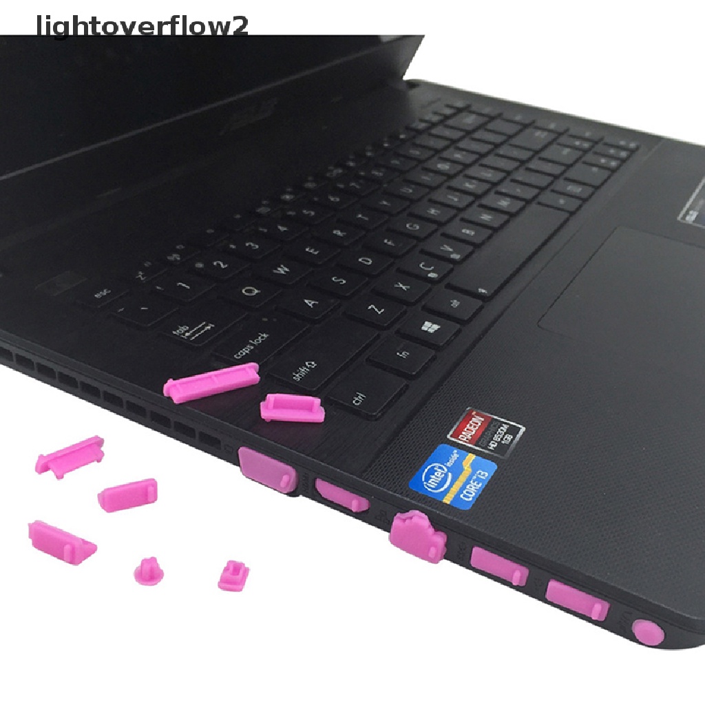 (lightoverflow2) 16pcs / set Plug Silikon Anti Debu / Air Untuk Laptop / Notebook (ID)