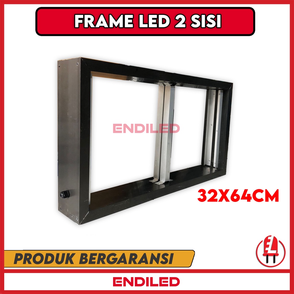 Frame Led running text indoor outdoor 2 sisi