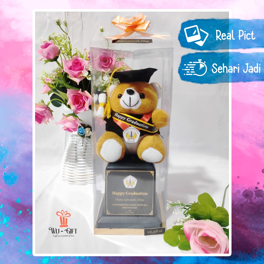 Piala Boneka Wisuda Murah dan Unik Cocok Untuk Hadiah Wisuda Cewek Cowok Graduation Gift