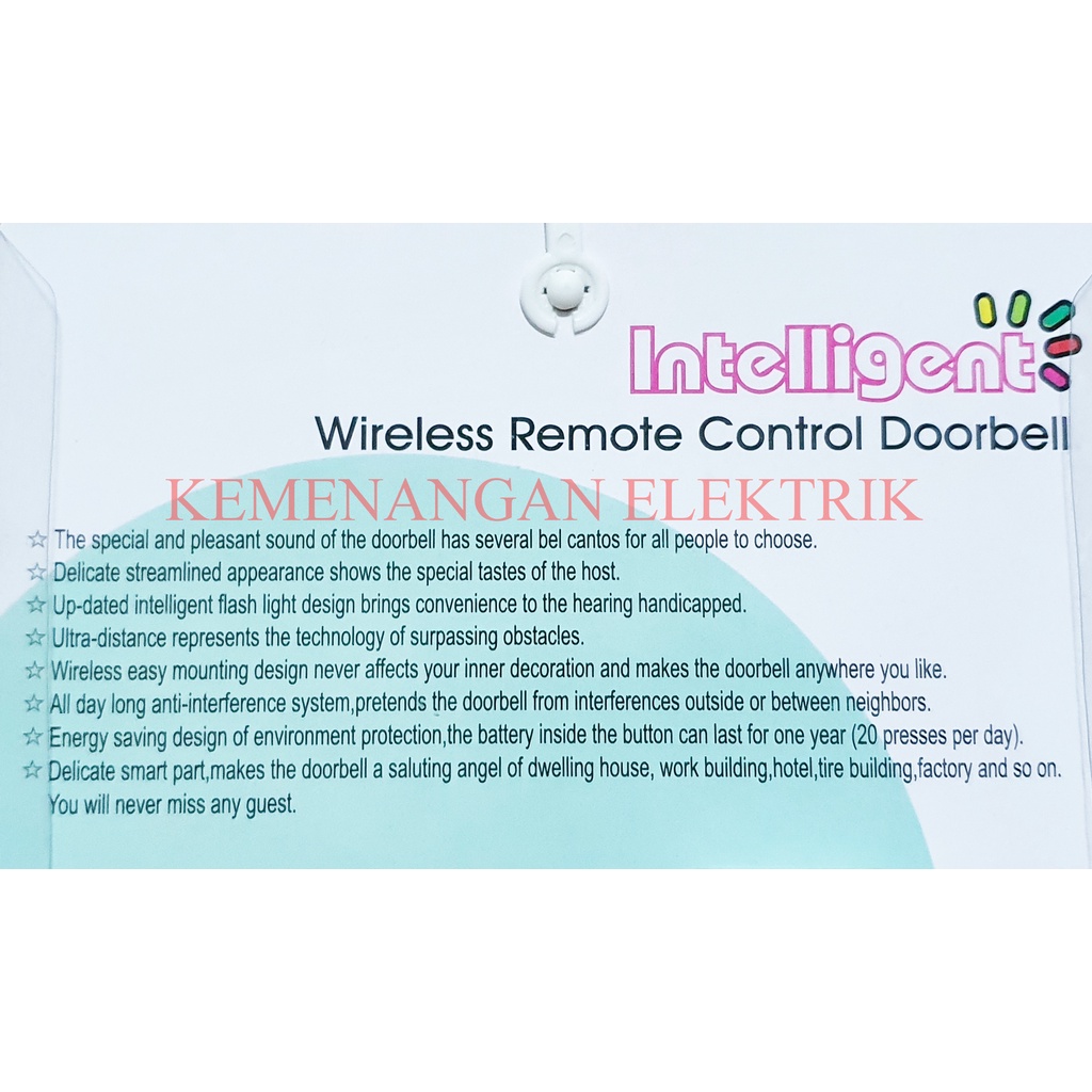 PHILMAX DOORBELL WIRELESS BATERAI / BEL PINTU RUMAH DOOR BELL BATTERY TANPA KABEL