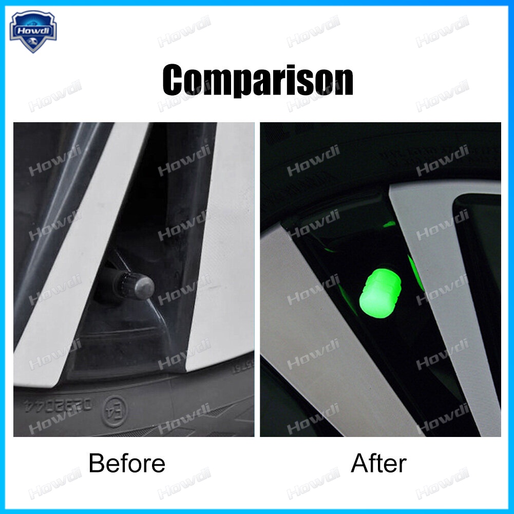 1pc Tutup Pentil Ban Mobil / Motor Universal Luminous Anti Debu