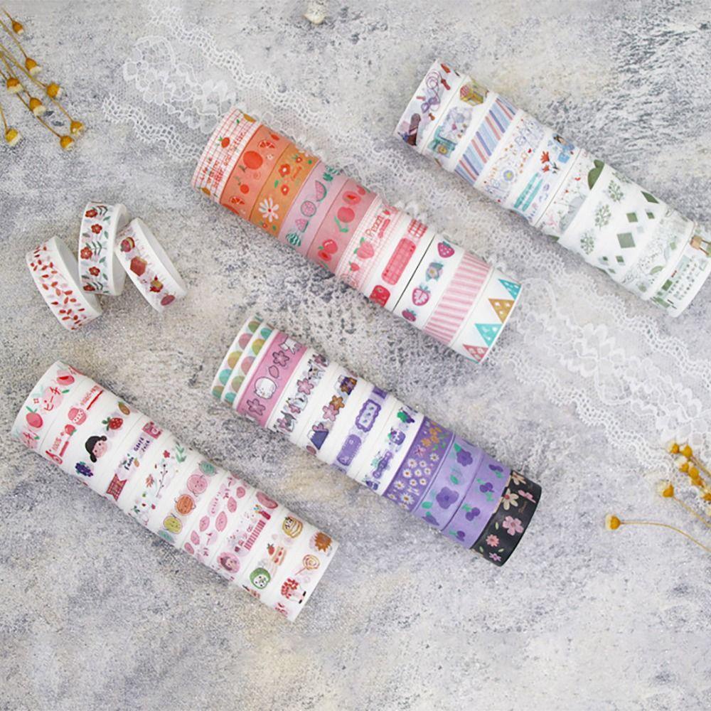 Preva 60Rolls/Set Washi Tape Lucu Segar Kualitas Tinggi Scrapbooking Kecil Segar Kreatif Alat Tulis INS DIY Bahan