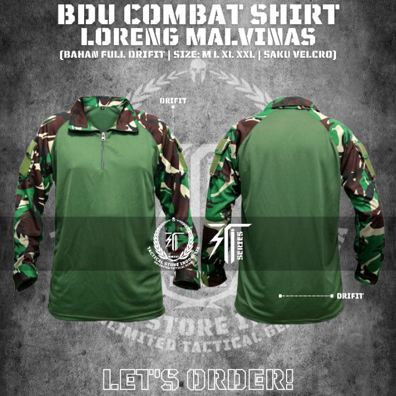 BDU Loreng Malvinas Full Drifit Premium Lengan Panjang