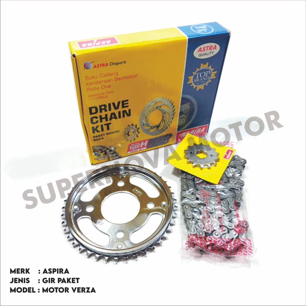 GEAR SET / GIR PAKET MOTOR HONDA VERZA MERK ASPIRA