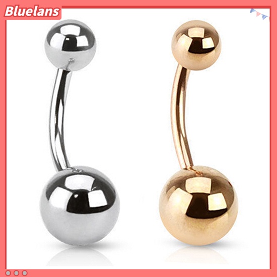 Bluelans Surgical Stainless Steel Ball Barbell Belly Navel Ring Button Body Piercing