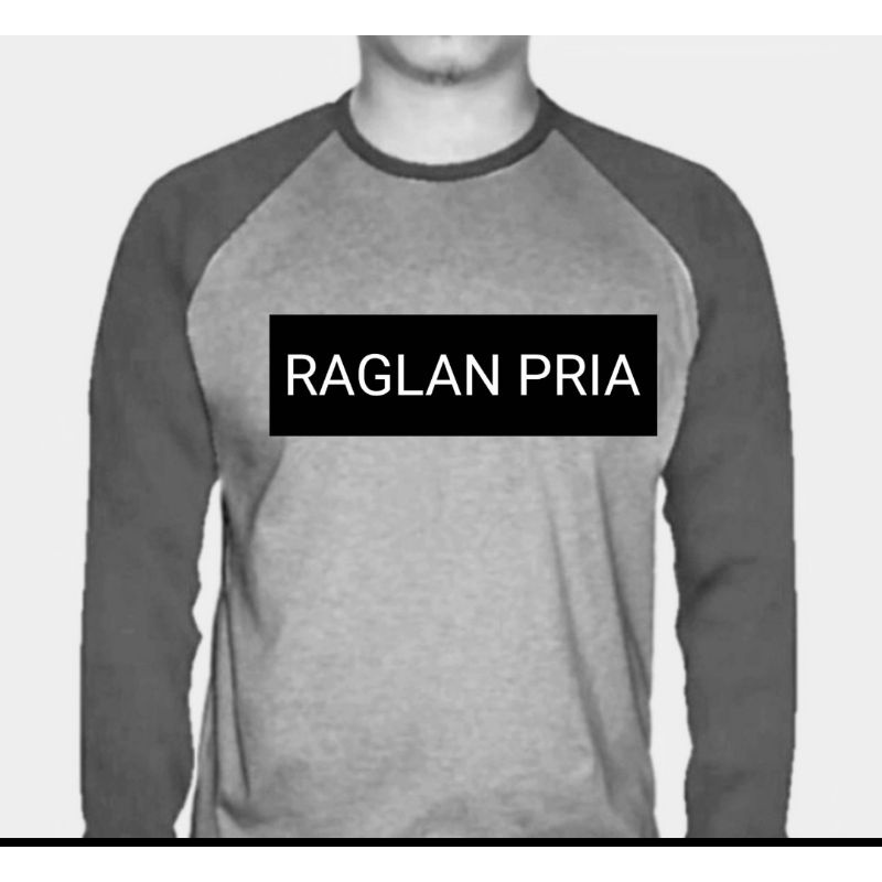 POLA KAOS RAGLAN PRIA DEWASA (5 UKURAN)