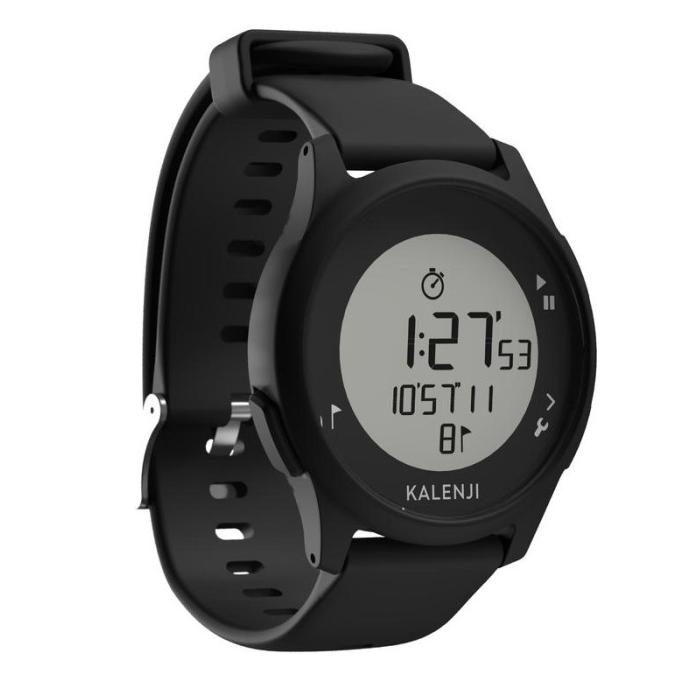 Jam Tangan Lari Pria Wanita Atw100 Running Stopwatch Black