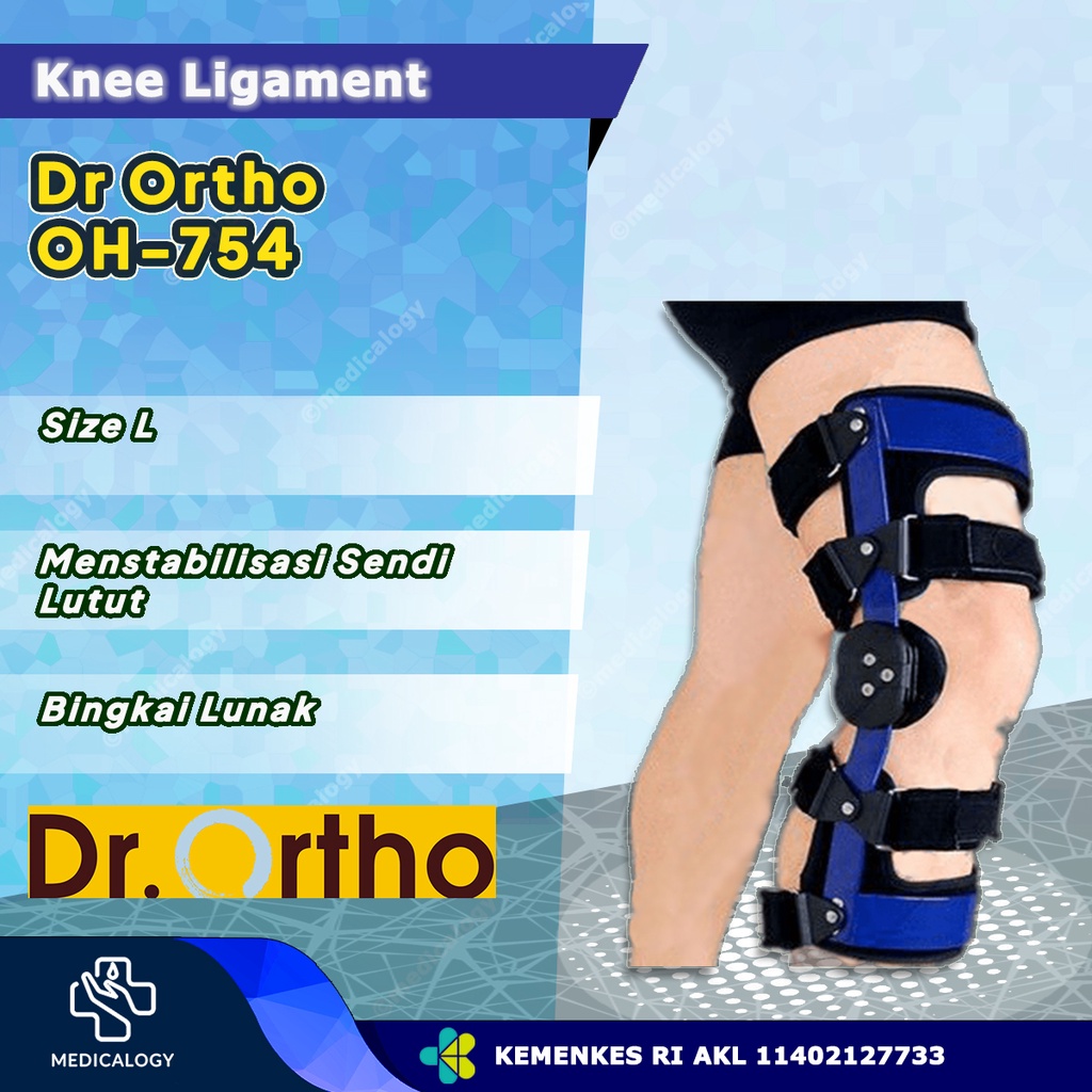 Dr Ortho Knee Ligament Brace with ROM Hinge size L