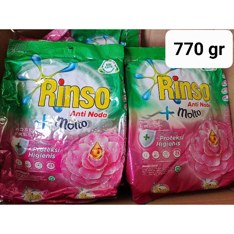 Rinso bubuk 770 gram / rinso anti noda + molto bubuk 770 gram