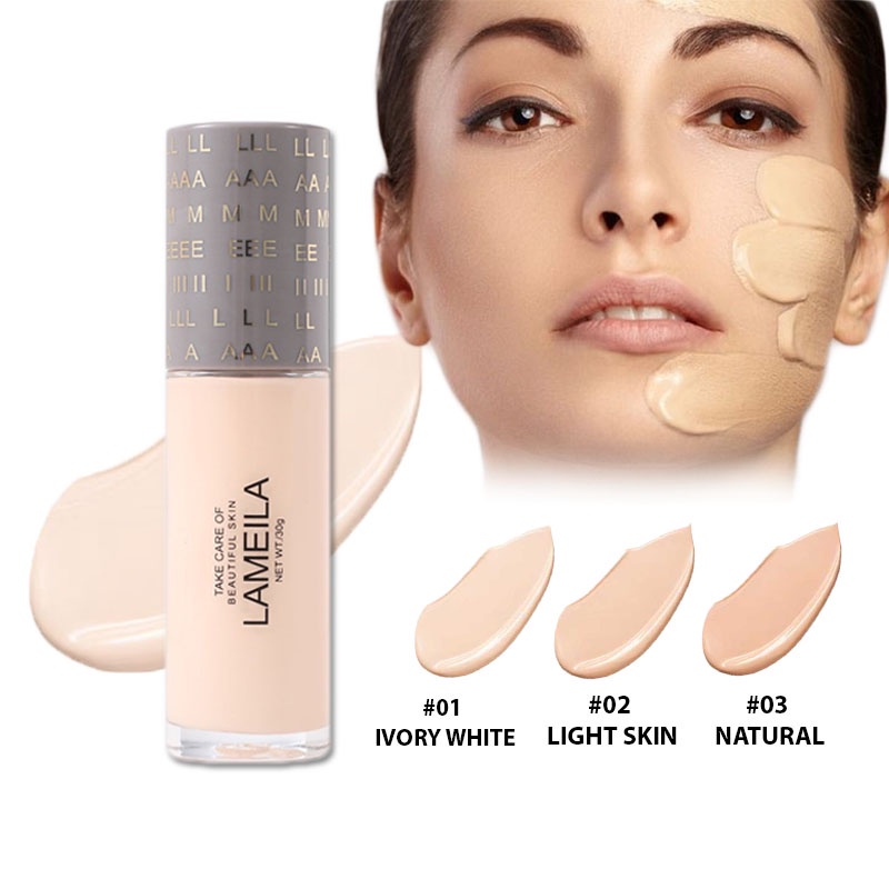 LAMEILA Foundation  Krim Pelembab Wajah &amp; Pemutih Wajah Anti Air dan Tahan Lama