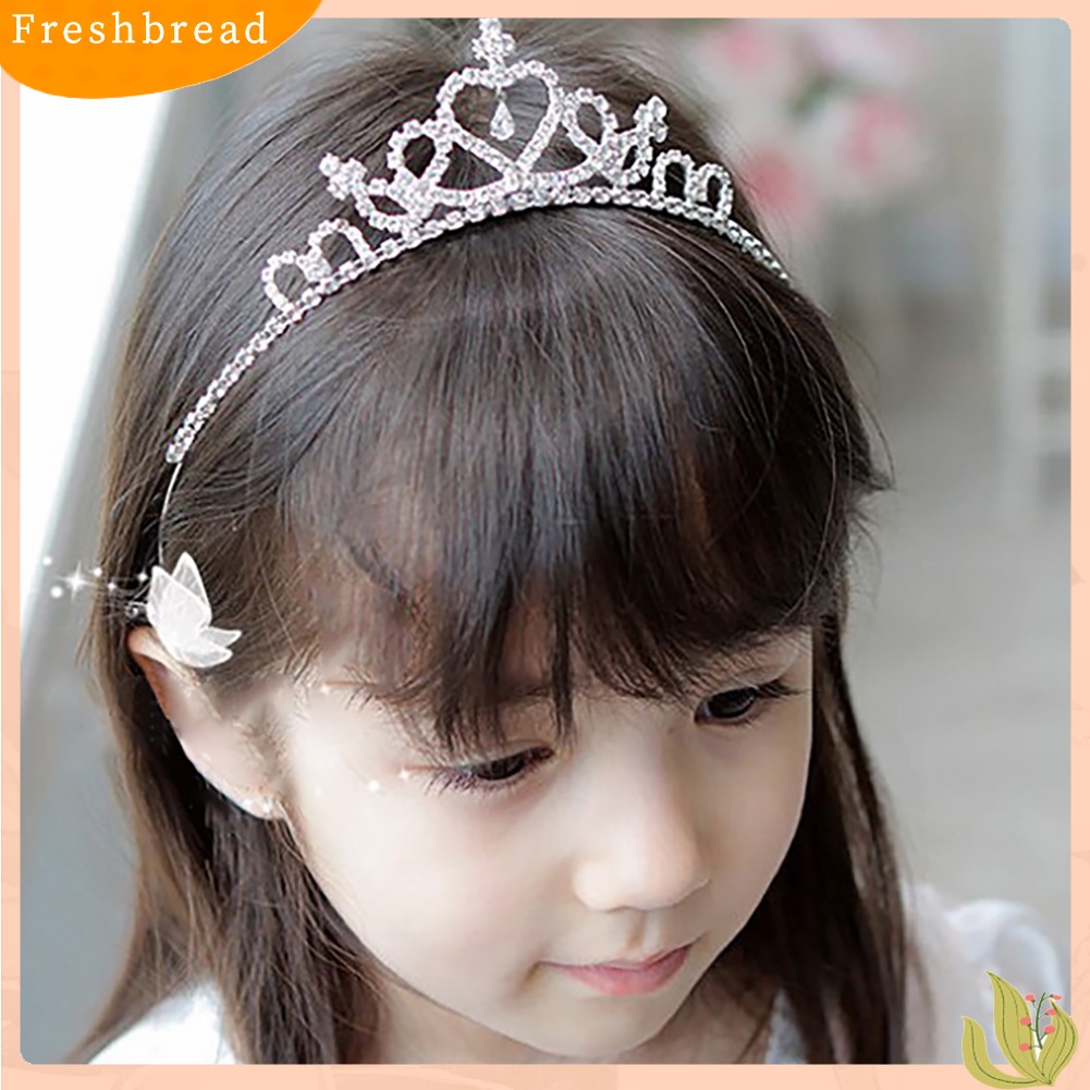 (Fresh) Tiara Mahkota Berlian Imitasi Elegan Ala Princess Untuk Wanita / Anak Perempuan / Pengantin