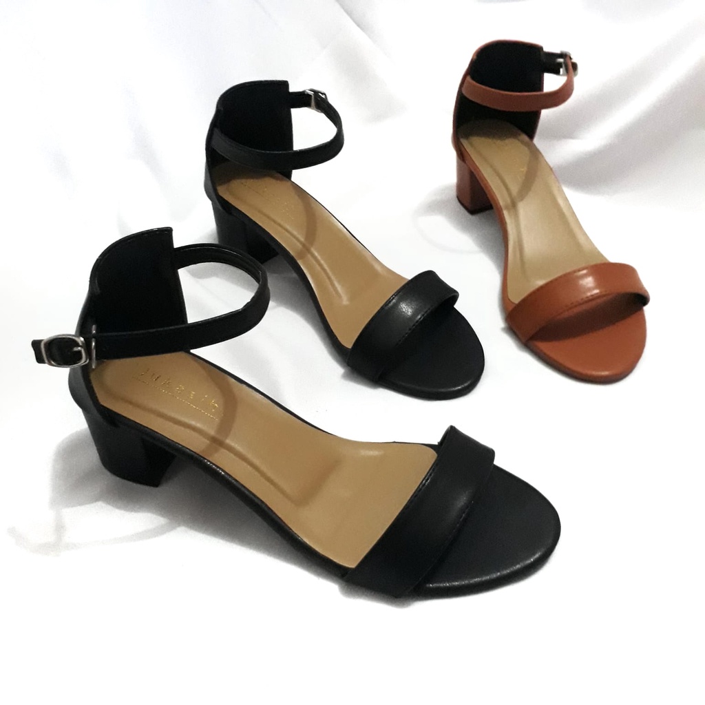 Jukasih - Heel strap simple ELEANOR ternyaman Hak Setengah (3-5 cm)