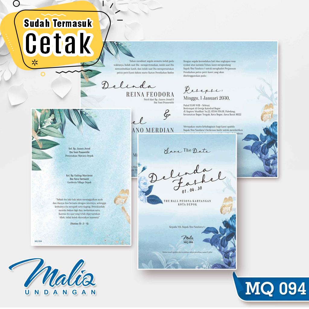 UNDANGAN PERNIKAHAN BLANGKO MALIQ 94