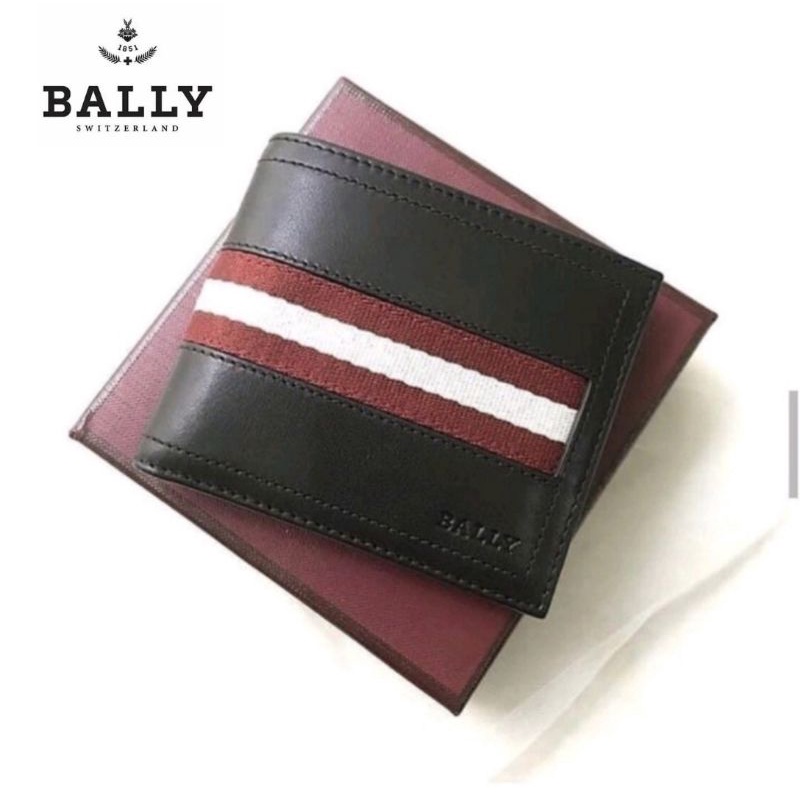Dompet Bally Wallet Leather Foldable wallet Authentic 100%