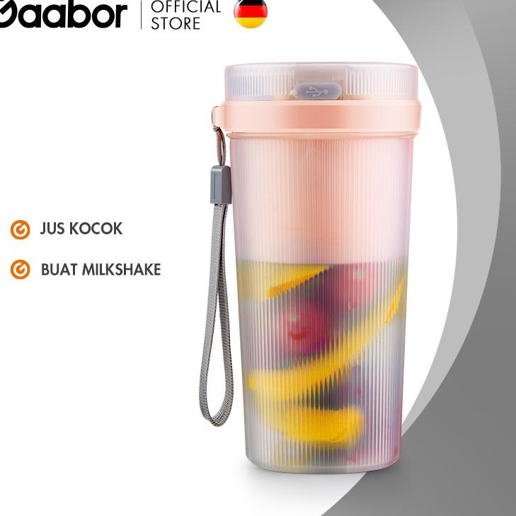 Terjangkau--Gaabor Rechargeable Mini Portable Juicer 300ML Blender Jus Mini Alat Jus Portable Listri