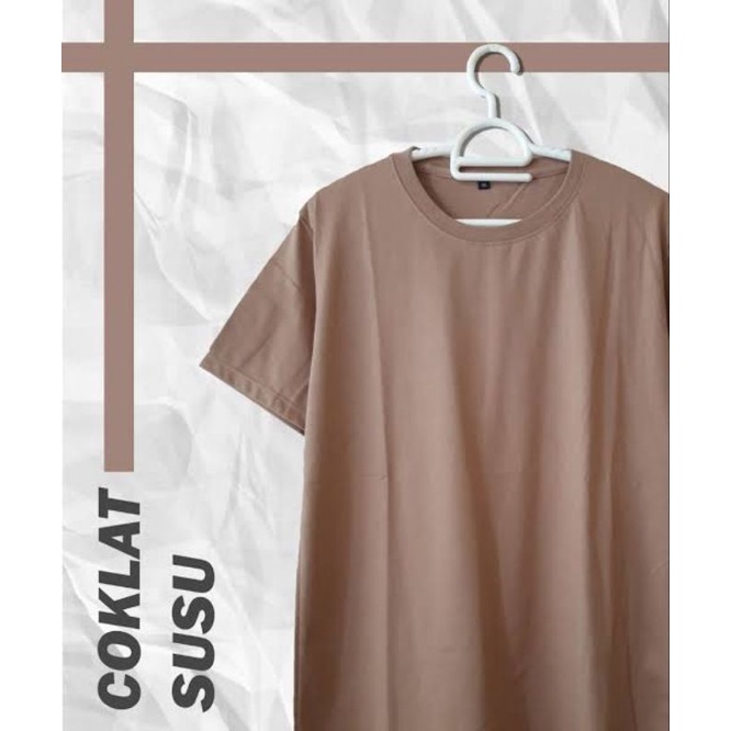 BAJU KAOS POLOS COKLAT SUSU PAKAIAN PRIA WANITA BAJU POLOS ATASAN PRIA WANITA KAOS MURAH PE