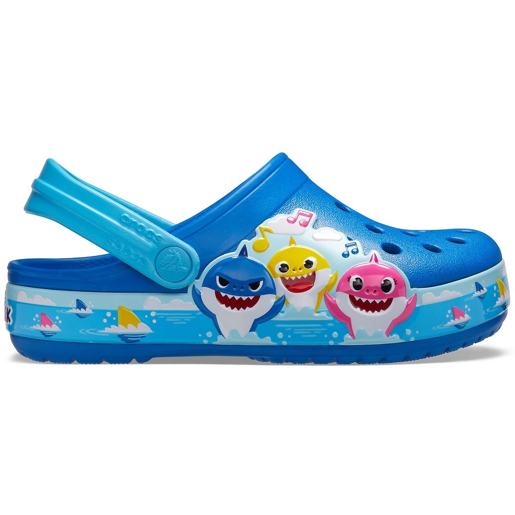 Sale! Crocs Fun Lab Baby Shark - Biru Sandal Anak Cowok Cewek Original Sendal Karet Anak Cowo Cewe