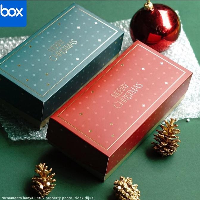 

:::::::] Box Kue Brownies Cake Natal Kardus Packaging 2 Toples 250gr Christmas