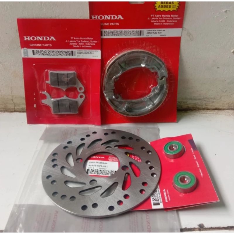PAKET PIRINGAN CAKRAM DEPAN BELAKANG HONDA VARIO BEAT SCOOPY SPACEY VARIO125